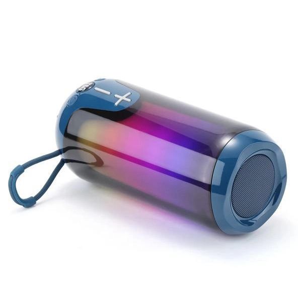 Bluetooth-колонка TG651 з RGB ПІДСВІТКОМ, акумуляторна колонка для музики, для вечірки. Колір: синій 460698 фото