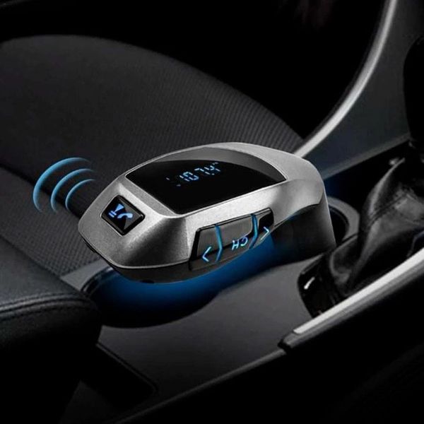 Автомобільний bluetooth fm модулятор X5 ВТ для автомагнітоли, mp3/фм трансмітер з дисплеєм 299302 фото