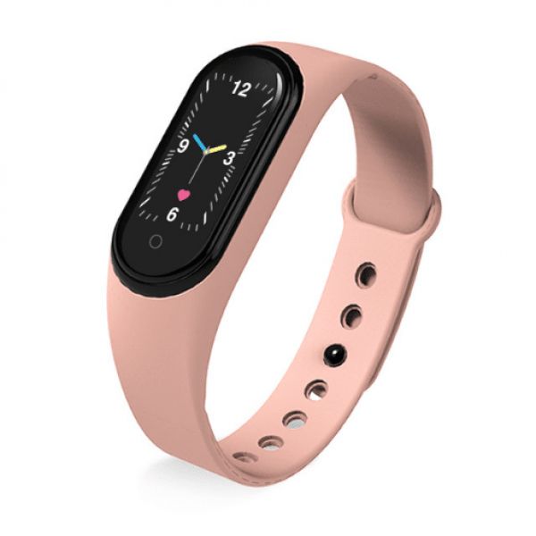 Смарт браслет M5 Smart Bracelet Фітнес трекер Watch Bluetooth. Колір рожевий 12046 фото