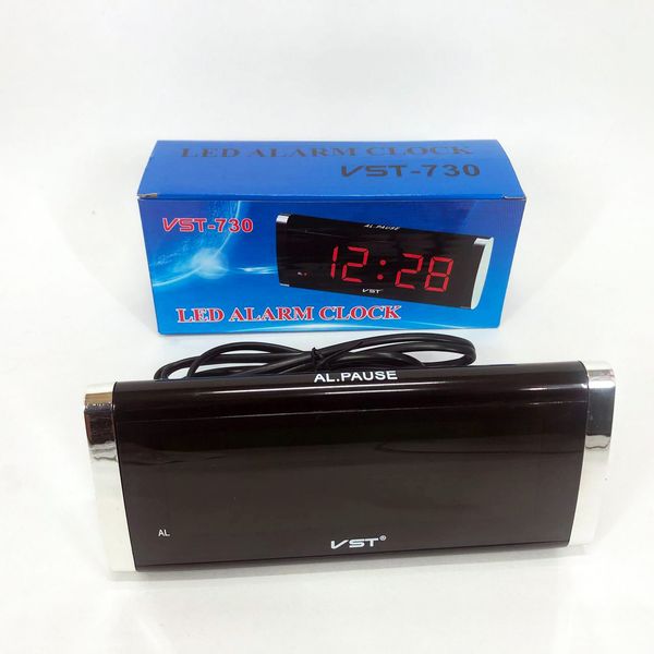 Електронний Годинник VST 730 green, цифровий настільний мережевий годинник, led alarm clock VST-730, з будильником 12060 фото