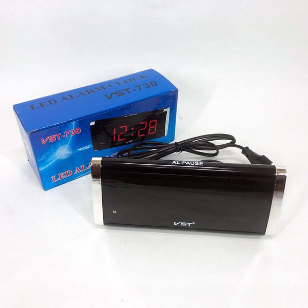 Електронний Годинник VST 730 green, цифровий настільний мережевий годинник, led alarm clock VST-730, з будильником 12060 фото