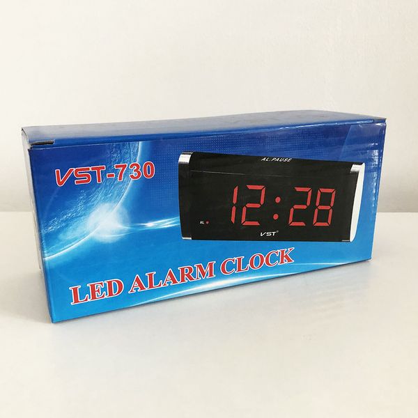 Електронний Годинник VST 730 green, цифровий настільний мережевий годинник, led alarm clock VST-730, з будильником 12060 фото