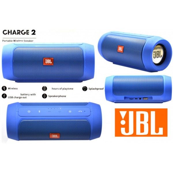 Акустична система JBL CHARGE2 + J2 (аналог) Колір: синій 9350 фото