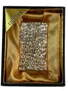 Бронзова газова запальничка Lighter 7124 &mdash; тепла класика замість звичного срібла фото