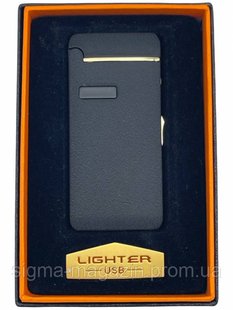 Запальничка USB 2 імпульси та газова 44247 чорний мат 2046919671 фото