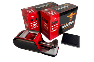 Набір гільзи Companeros 500+500 + електрична машинка Gerui 12-002 + портсигар фото