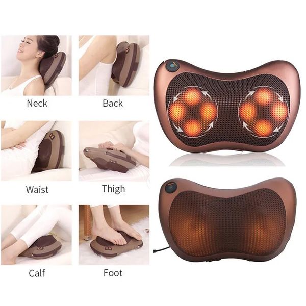 Масажна подушка Car and Home Massage Pillow, масажер для шиї автомобільний 3325 фото