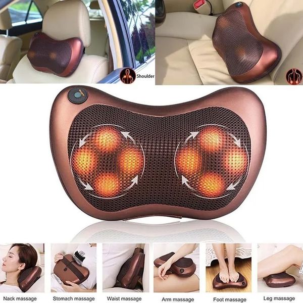 Масажна подушка Car and Home Massage Pillow, масажер для шиї автомобільний 3325 фото