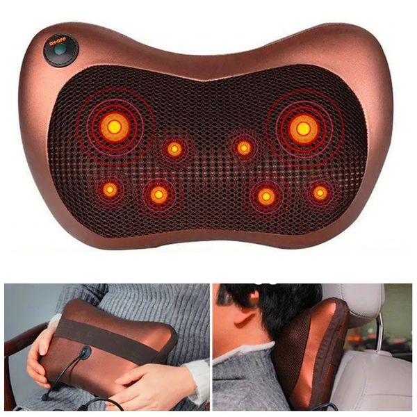 Масажна подушка Car and Home Massage Pillow, масажер для шиї автомобільний 3325 фото