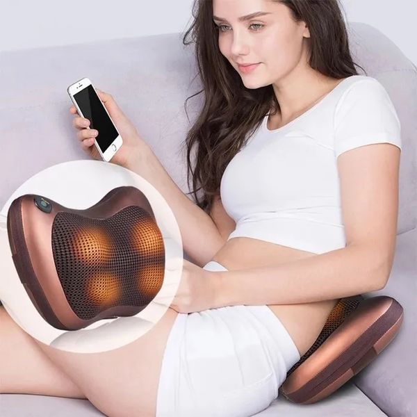 Масажна подушка Car and Home Massage Pillow, масажер для шиї автомобільний 3325 фото